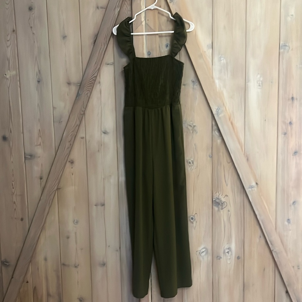 Green jumpsuit